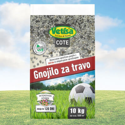 VETISA-COTE Gnojilo za travo - hitro delovanje do 120 dni - 10 kg (60/pal)
