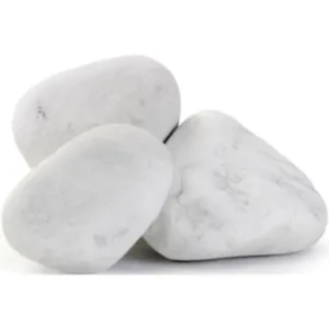 NU-Ciottolo Bianco Carrara BIGBAG (100-200 mm) Beli okrogli pesek