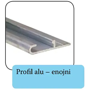 RASTLINJAK - Profil ALU - enojni (CENA/ KOS) 6m