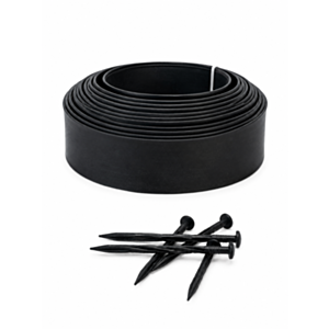 PVC vrtni robnik v roli - obroba 5 cm x 10 m + 30 plastičnih klinov