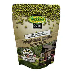 VETISA-COTE Dolgotrajno 100% oplaščeno gnojilo 6 MESEČNO- 250g/VREČKA/24kom