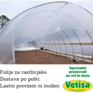 FOLIJA ZA RASTLINJAKE 7,5 m širine -UV (CENA/TEKOČI METER)