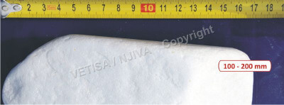 Snežno beli prodniki BIGBAG (100-200 mm) Okrogli /TON