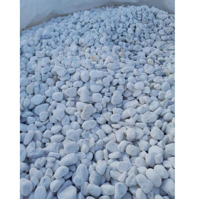 Bianco Carrara Okrogli beli kamen 15-25 mm  Nečisti prod v BB cca 1500 kg