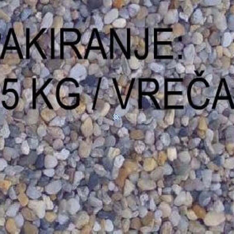 Vetisa- Rečni kvarcitni prod 25 KG (4-8 mm)/48EP/ Rjavo-beli