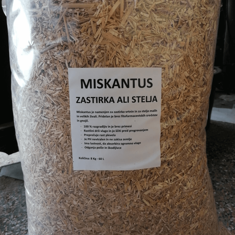 VETISA Miskantus - zastirka ali stelja 7 kg - 50 litrov