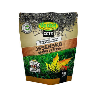 VETISA-COTE Jesensko gnojilo za travo - dolgotrajno - 2 kg vrečka
