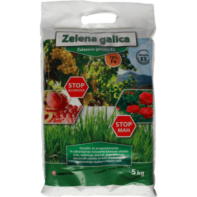 Zelena Galica 5kg, stop mah, stop kloroza, železovo gnojilo 18%